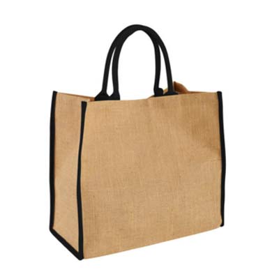 SPB074 (Colour Trim Jute Tote)