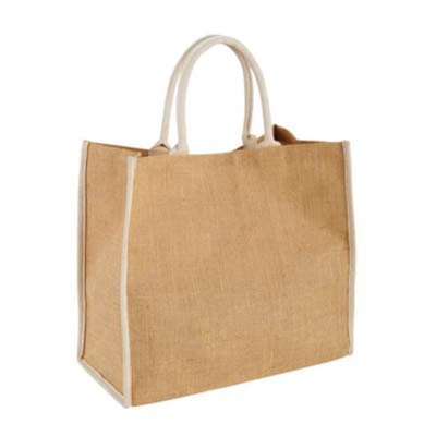 SPB074 (Colour Trim Jute Tote)