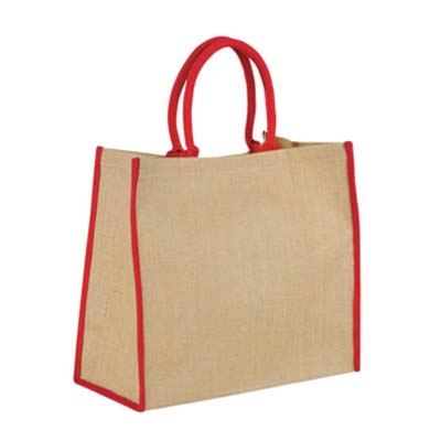 SPB074 (Colour Trim Jute Tote)
